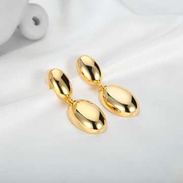 Elegant LILIE&WHITE Gold Clip On Earrings for Women