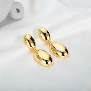 Elegant LILIE&WHITE Gold Clip On Earrings for Women
