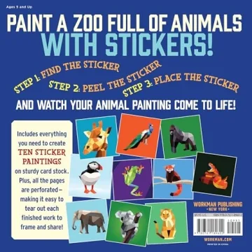 Paint by Sticker Kids: Zoo Animals Art Activity