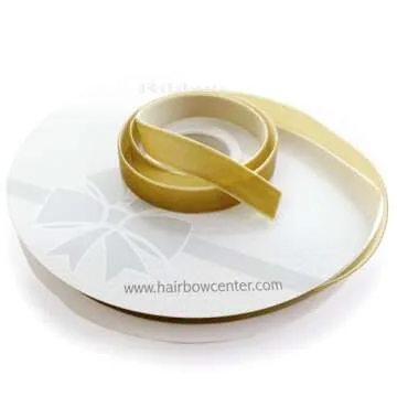 5/8" Velvet Ribbon Antique Gold 25 Yards HairBow Center LLC