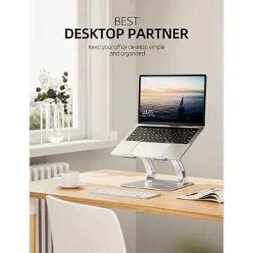 Nulaxy Fully Adjustable Laptop Stand for Desk, Dual Foldable Aluminum Computer Riser with Heat-Vent,...
