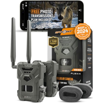 SPYPOINT Flex-M Twin Pack Cellular Trail Cameras for Outdoor Adventure
