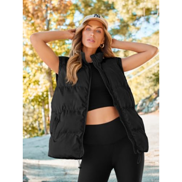 Stylish AUTOMET Women Puffer Vest for Winter Wear