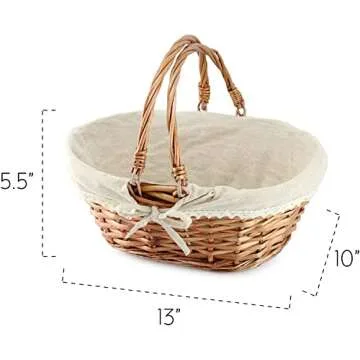 Stylish Cornucopia Wicker Basket with Handles for All Occasions