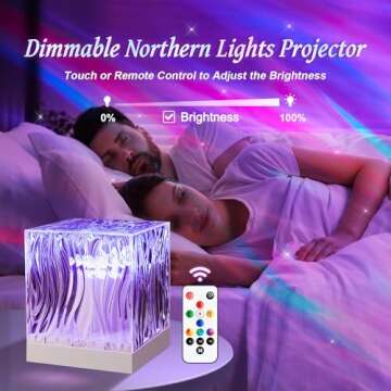 Mubarek Northern Lights Projector, 18 Colors Lighting Galaxy Projector Ceiling Projector, Remote Ambient Lighting Mood Lighting, Room Lights for Bedroom Lights Aesthetic Room Decor for Teen Girl Gifts