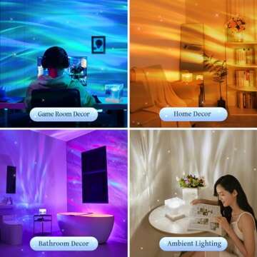 Mubarek Northern Lights Projector, 18 Colors Lighting Galaxy Projector Ceiling Projector, Remote Ambient Lighting Mood Lighting, Room Lights for Bedroom Lights Aesthetic Room Decor for Teen Girl Gifts