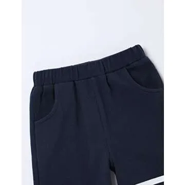 oklady Toddler Boy Clothes Stripe Long Sleeve T-Shirt Tops Sweatsuit Pants Sets Fall Winter Baby Boy Clothes 3T 4T