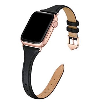 WFEAGL Compatible with Leather Apple Watch Band 41mm 40mm 38mm 42mm(series 10) Women, Top Grain Leat...