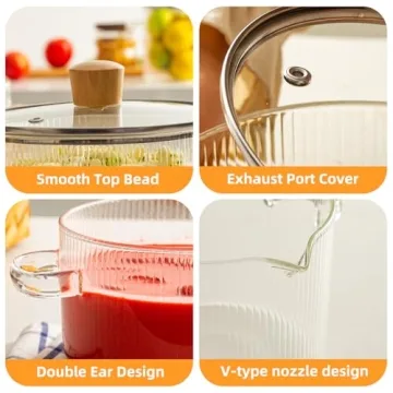 Simmer with Lid - Heat Resistant Borosilicate Cookware