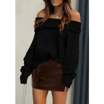 PRETTYGARDEN Women's Off Shoulder Sweater - Chic & Cozy Outfit