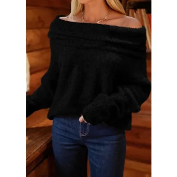 PRETTYGARDEN Women's Off Shoulder Sweater - Chic & Cozy Outfit