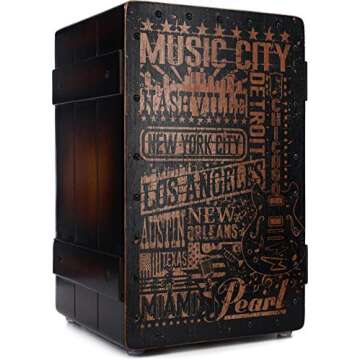 Pearl Primero Music Town USA Cajon - Perfect for All Drummers and Beginners!