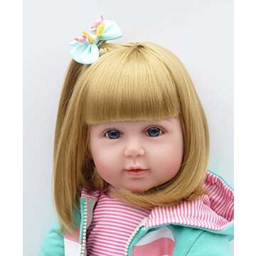 22 Inches Reborn Toddlers Reborn Baby Dolls Girl Realistic Soft Vinyl Silicone Dolls Look Real Doll Toddler Reborns