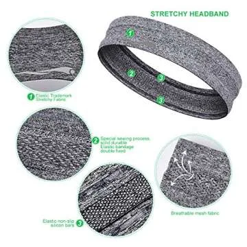 Super Absorbent Unisex Headbands for Sports & Fitness