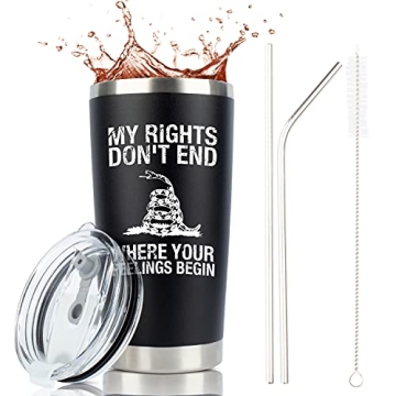 JENVIO 20 Ounce Black Stainless Steel Travel Tumbler