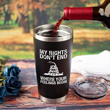 JENVIO 20 Ounce Black Stainless Steel Travel Tumbler