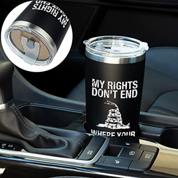 JENVIO 20 Ounce Black Stainless Steel Travel Tumbler