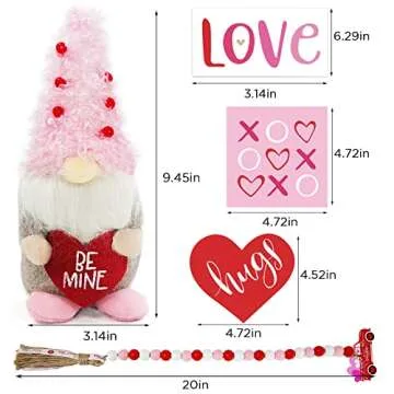 Enchanting Valentines Day Decor with Gnome Plush and Signs