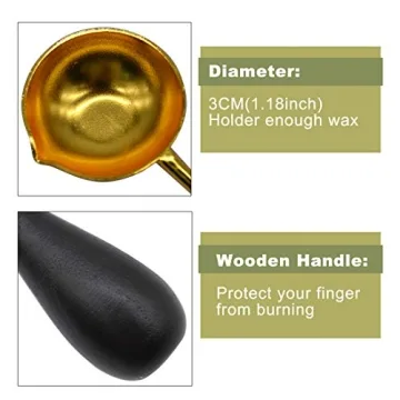 Larger Wax Seal Melting Spoon with Blood Red Beads