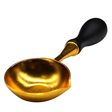 Larger Wax Seal Melting Spoon with Blood Red Beads