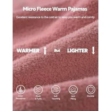 DAVID ARCHY Fleece Pajamas Women Fuzzy Warm Pjs Winter Soft Comfy Lounge Sets Long Sleeve Tops and P...