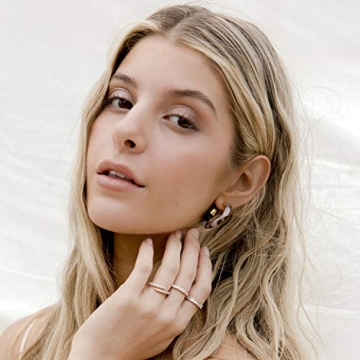 PAVOI 14K Gold Plated Eternity Band for Women