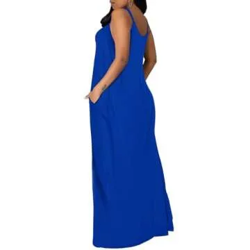 OFEEFAN Plus Size Maxi Dress for Women - Comfortable Cami Style