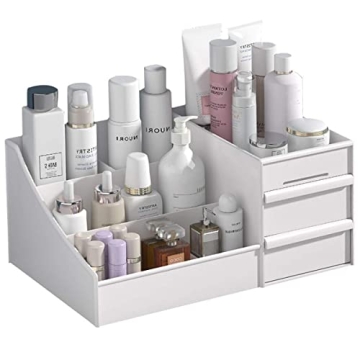 Makeup Desk Organizer with Drawers - Stylish Skin Care Organizer for Cosmetics