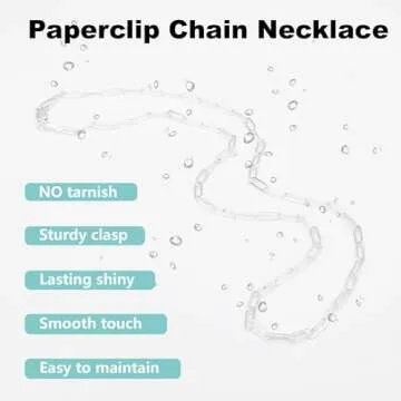 Waitsoul 925 Sterling Silver Paperclip Lobster Clasp Chain 3mm Necklace for Women Men Diamond Cut Silver Necklace Chain 16-30 Inches(20)