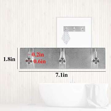 Picowe Key Holder for Wall Decorative, Adhesive Stainless Steel Key Hooks, Key Hanger Key Organizer ...