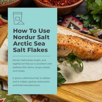 Nordur Salt Arctic Sea Salt Flakes Cardboard Plain 8.8 OZ, 1