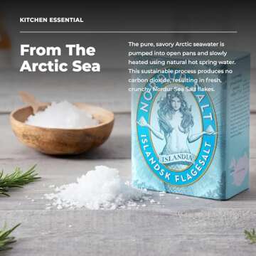 Nordur Salt Arctic Sea Salt Flakes Cardboard Plain 8.8 OZ, 1