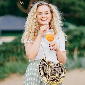 QZUnique Shell Shoulder Handbag Novelty Chain Strap Purse