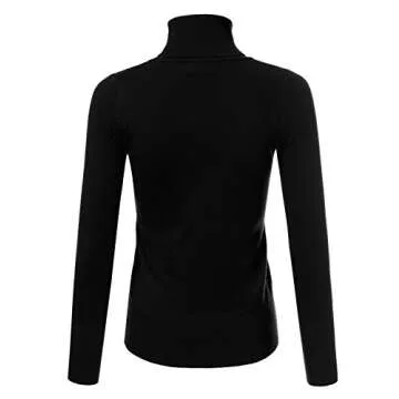 JJ Perfection Stretch Turtle Neck Lightweight Pullover Sweater
