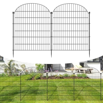 Decorative Garden Metal Fence - 10 Pack & Stakes