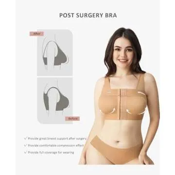 FeelinGirl Post Surgical Bra for Women with Support Band