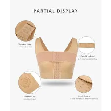 FeelinGirl Post Surgical Bra for Women with Support Band