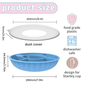Perfect Snack Bowl for Stanley Cup - 40 oz Silicone Tray