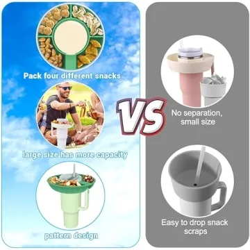 Perfect Snack Bowl for Stanley Cup - 40 oz Silicone Tray