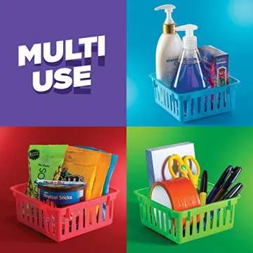 PREXTEX Classroom Storage Baskets Crayon and Pencill Container - Classroom Organization - Crayon Holder - Storage Basket, Shelf & Desk Organizer - Classrooms, Office Desk, Small Desk, and Toy Storage