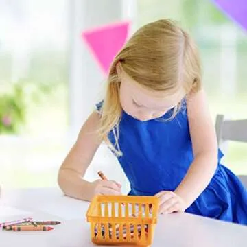 PREXTEX Classroom Storage Baskets Crayon and Pencill Container - Classroom Organization - Crayon Holder - Storage Basket, Shelf & Desk Organizer - Classrooms, Office Desk, Small Desk, and Toy Storage