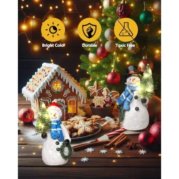 GoGnome Duo Resin Snowman Figurines for Christmas