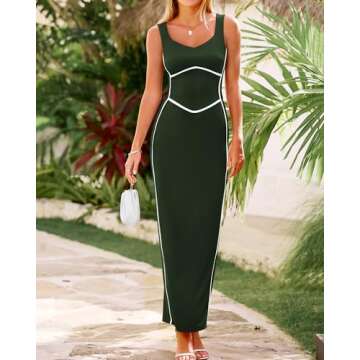 BTFBM Women Maxi Bodycon Dress - Stylish & Elegant