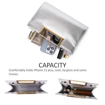 Stylish DETARA Silver Clutch Purse for Any Event