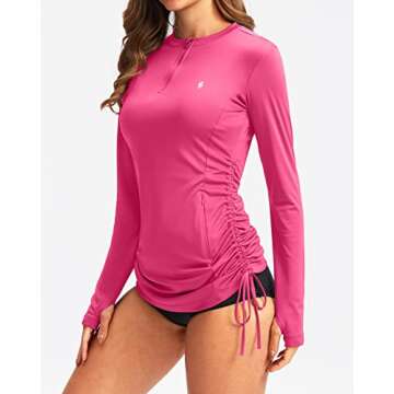 Soothfeel Women's Long Sleeve UV Sun Protection Rash Guard Shirts UPF 50+ Swim Shirt Swimsuits Top f...
