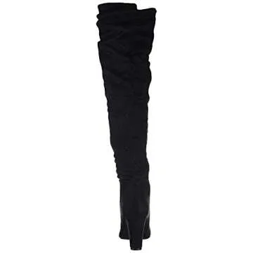 Chinese Laundry Women's RAMI Knee High Boot, Black Suede, 9 M US