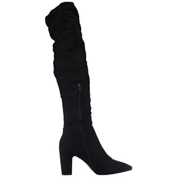 Chinese Laundry Women's RAMI Knee High Boot, Black Suede, 9 M US