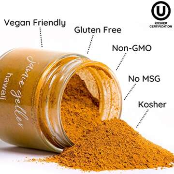 Jamie Geller Hawaij Spice Seasoning | Yemeni Spice Mix (4.2 oz Glass Jar, 120g) OU KOSHER | Yemenite...