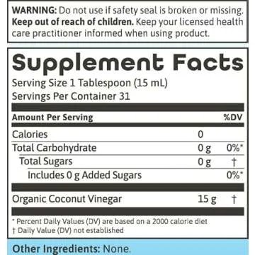 Dynamic Health Coconut Vinegar w Mother Organic | 16 oz