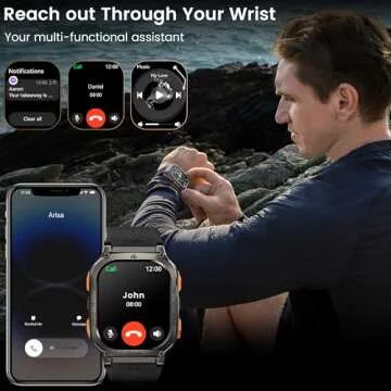 KOSPET Tank M3 Ultra Smart Watch with GPS, 50M Waterproof, Compass, Altitude, Air Pressure, 480mAh Extra Large Battery, Full Stainless Steel, Bluetooth Call, 1.96'' AMOLED Always-on Display, AI Voice